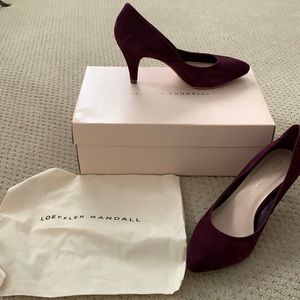 Loeffler Randall burgundy suede pumps